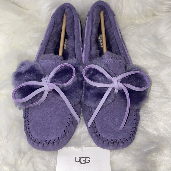 UGG 💜 size 9 Dakota double bow slippers New - Picture 2 of 15